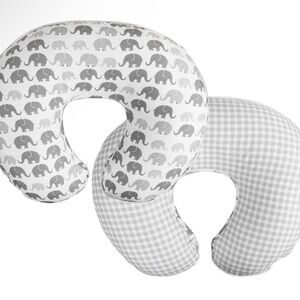 Boppy Nursing Pillow with Grey Elephant cover
